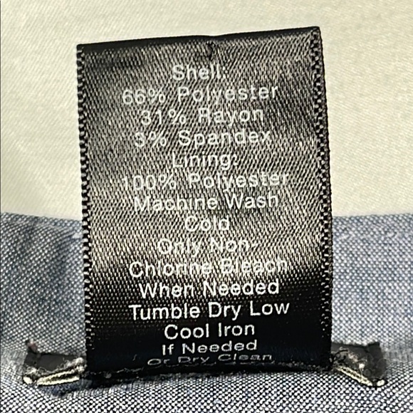 Ann Taylor womens light blue grey knee length rear zip pencil skirt - size 0 - Picture 8 of 10